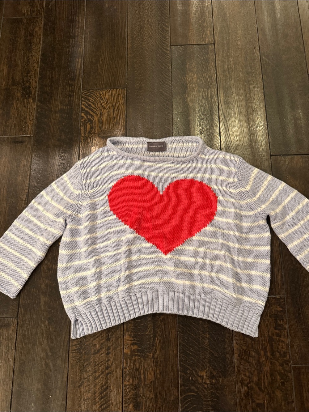 Wooden ships 3/4 sleeve sweater XS